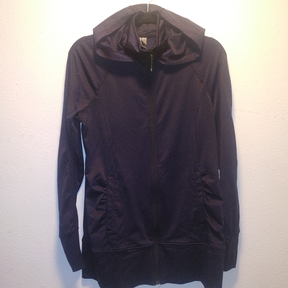 Mondetta fitted zip up athletic jacket purple size M